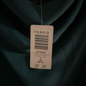 Torrid Deep Teal Cowl Neck Blouse